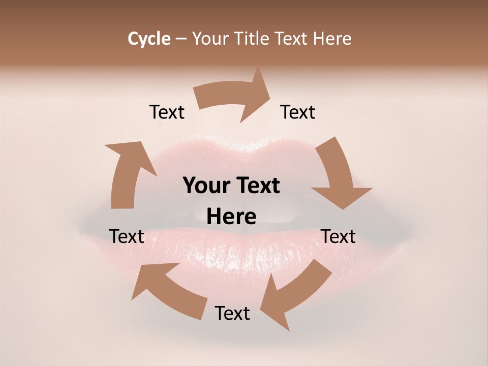 People Attractive Lipgloss PowerPoint Template