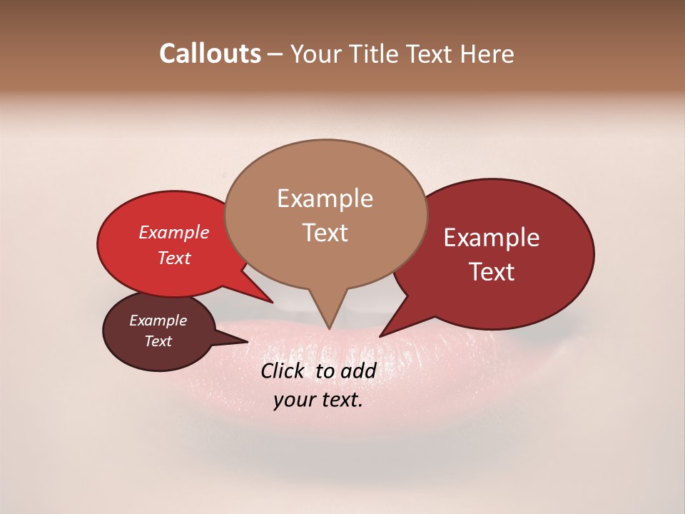 People Attractive Lipgloss PowerPoint Template