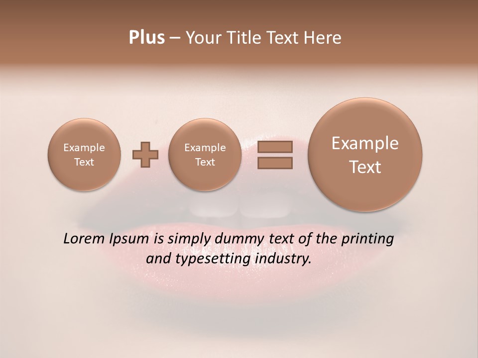 People Attractive Lipgloss PowerPoint Template