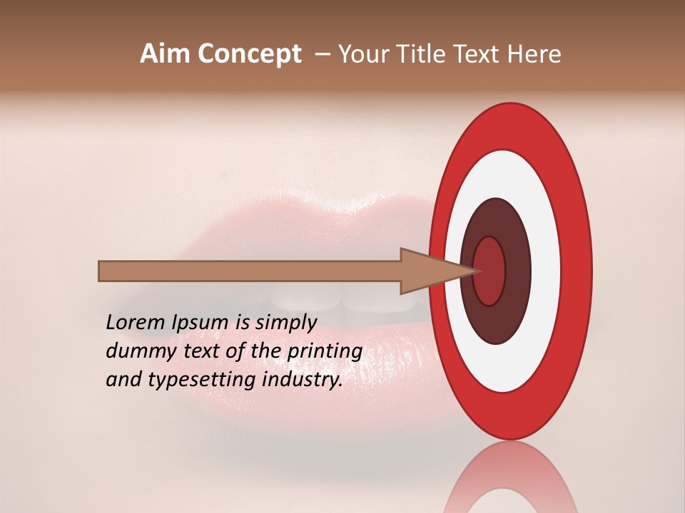People Attractive Lipgloss PowerPoint Template
