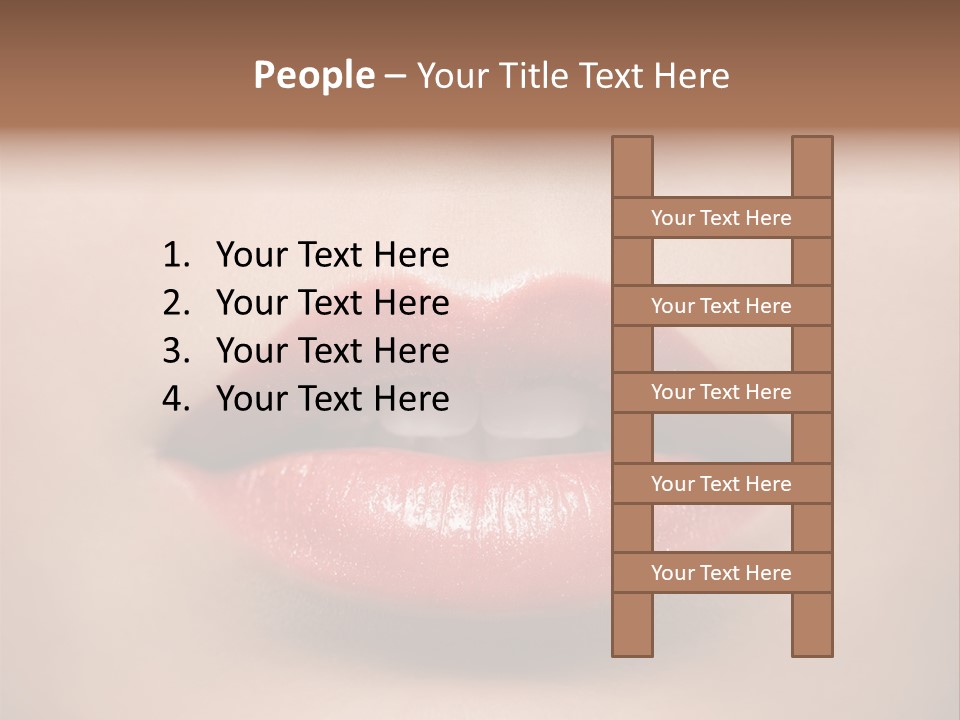 People Attractive Lipgloss PowerPoint Template