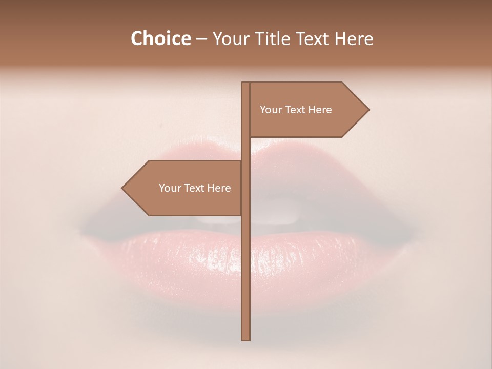 People Attractive Lipgloss PowerPoint Template