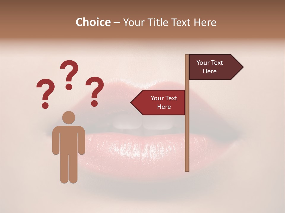 People Attractive Lipgloss PowerPoint Template