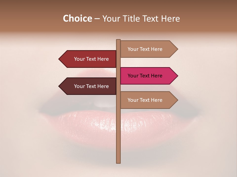 People Attractive Lipgloss PowerPoint Template