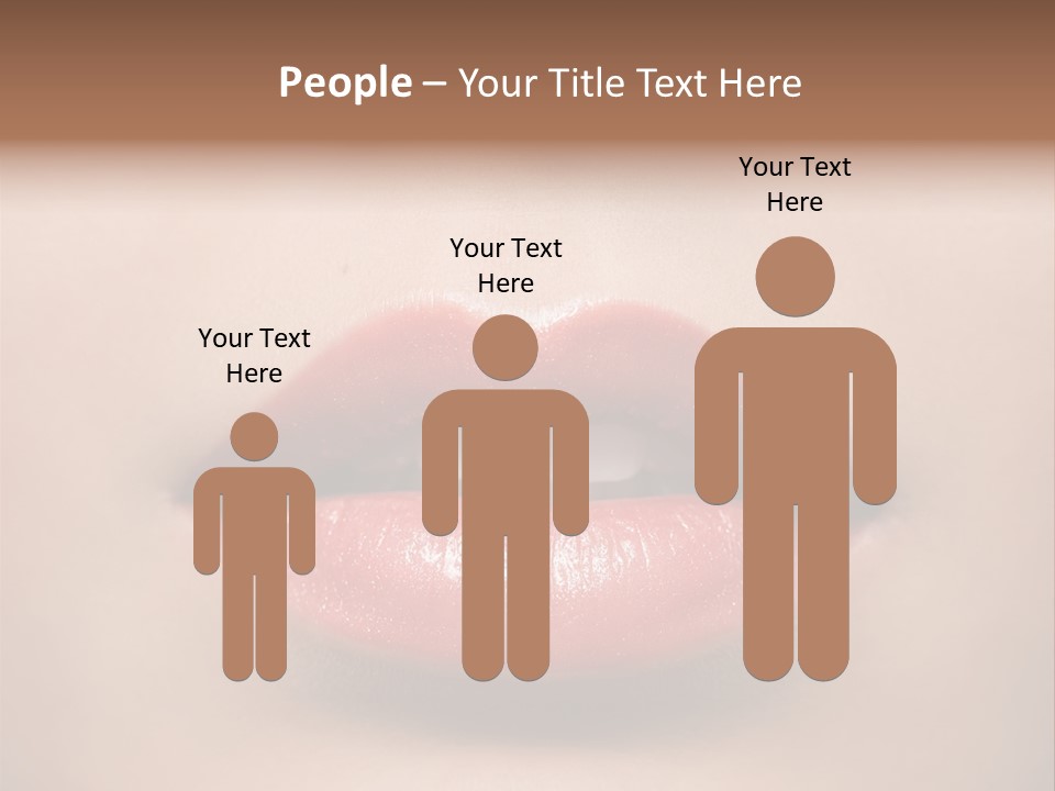 People Attractive Lipgloss PowerPoint Template