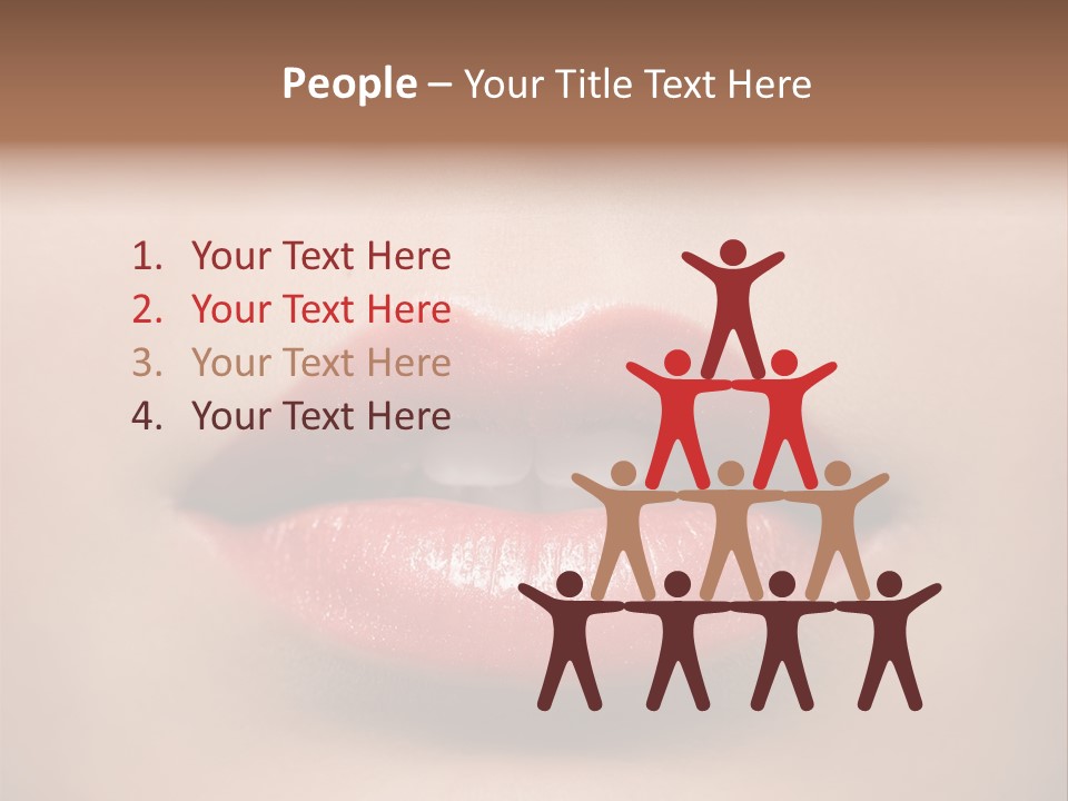 People Attractive Lipgloss PowerPoint Template