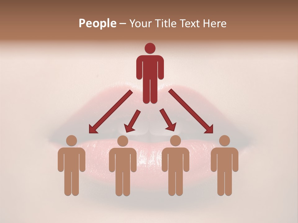 People Attractive Lipgloss PowerPoint Template