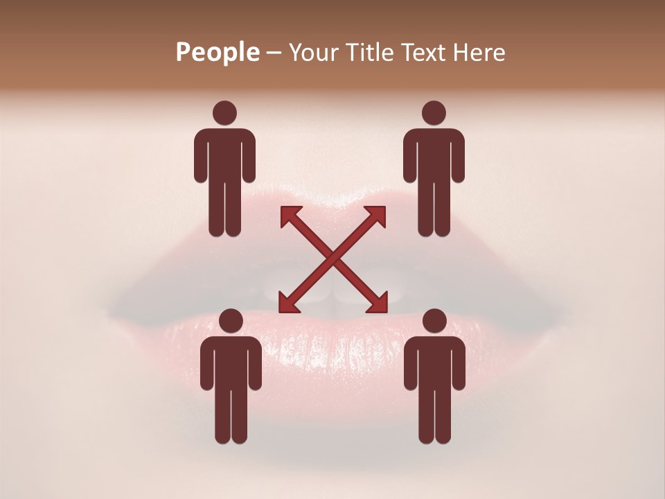 People Attractive Lipgloss PowerPoint Template