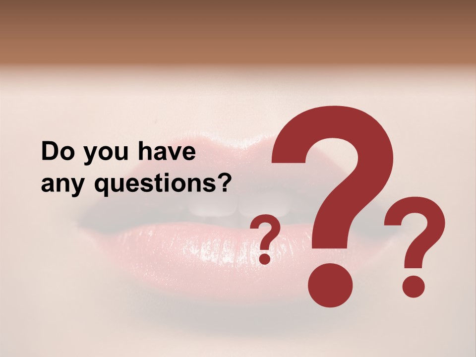 People Attractive Lipgloss PowerPoint Template