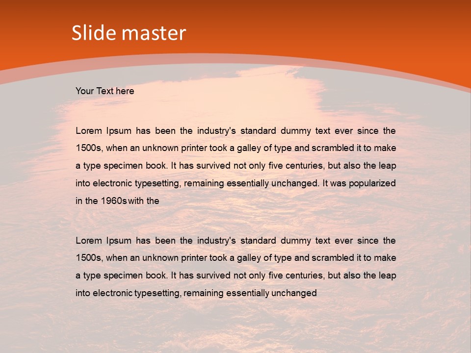 A River With A Sunset In The Background PowerPoint Template