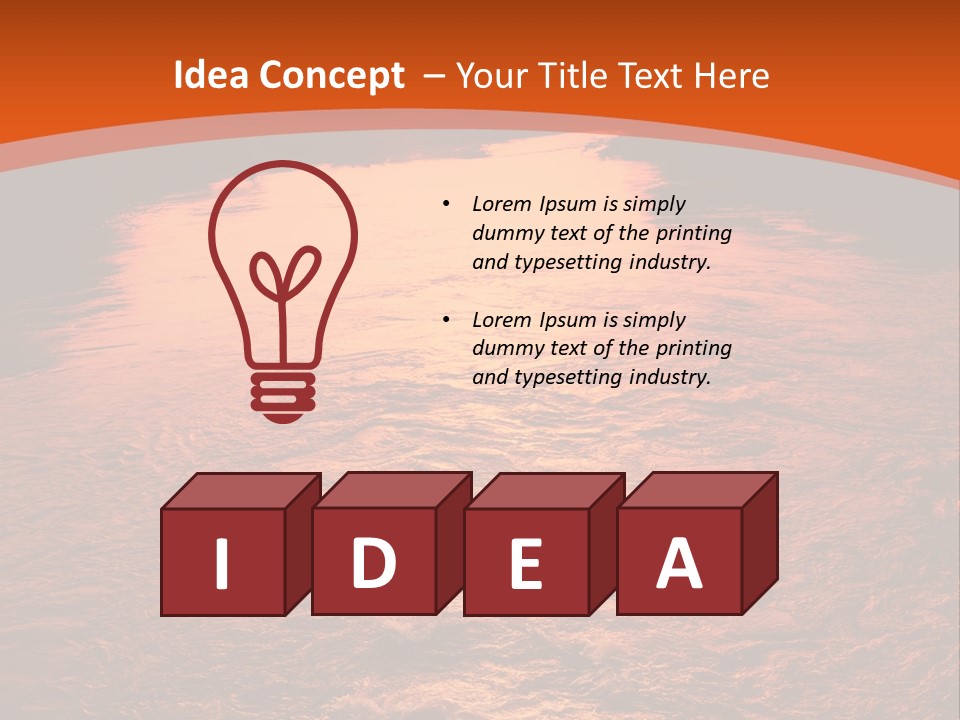 A River With A Sunset In The Background PowerPoint Template