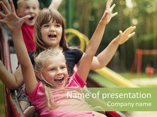 Moving Down Exhilaration Babies And Children PowerPoint Template