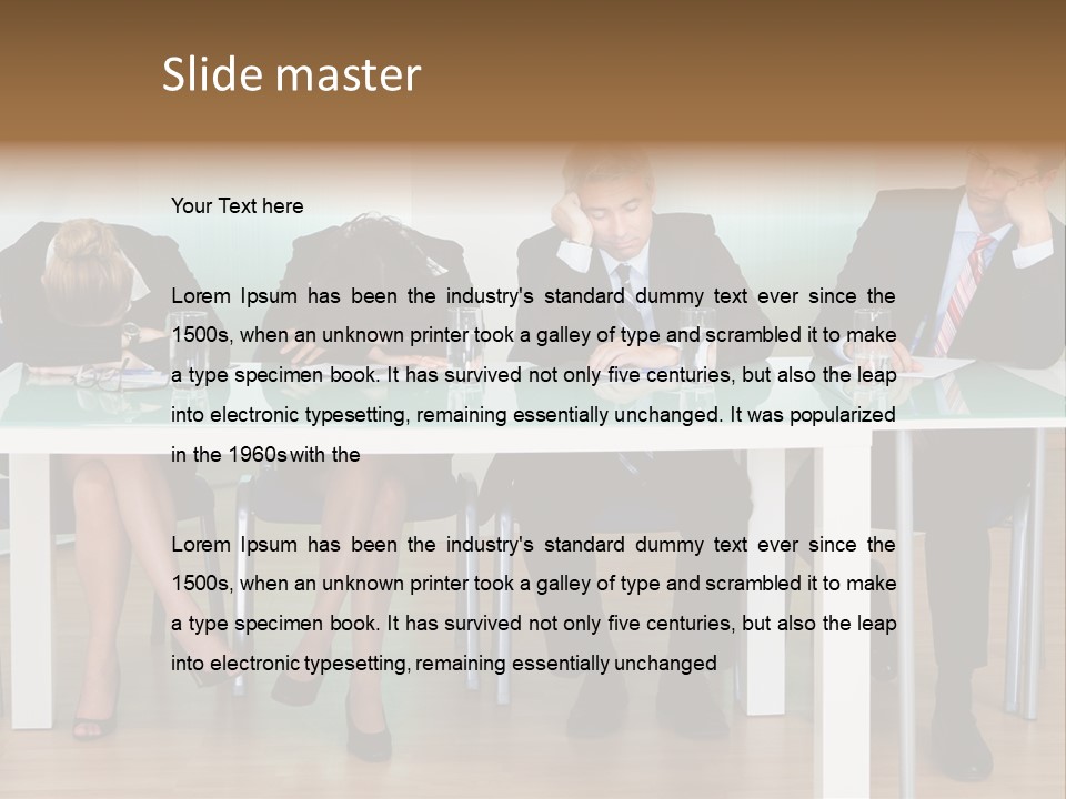 Indoor Men Suit PowerPoint Template