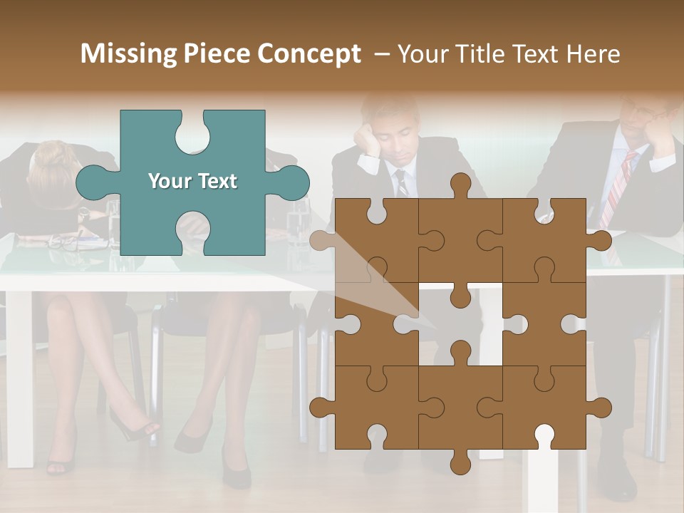 Indoor Men Suit PowerPoint Template