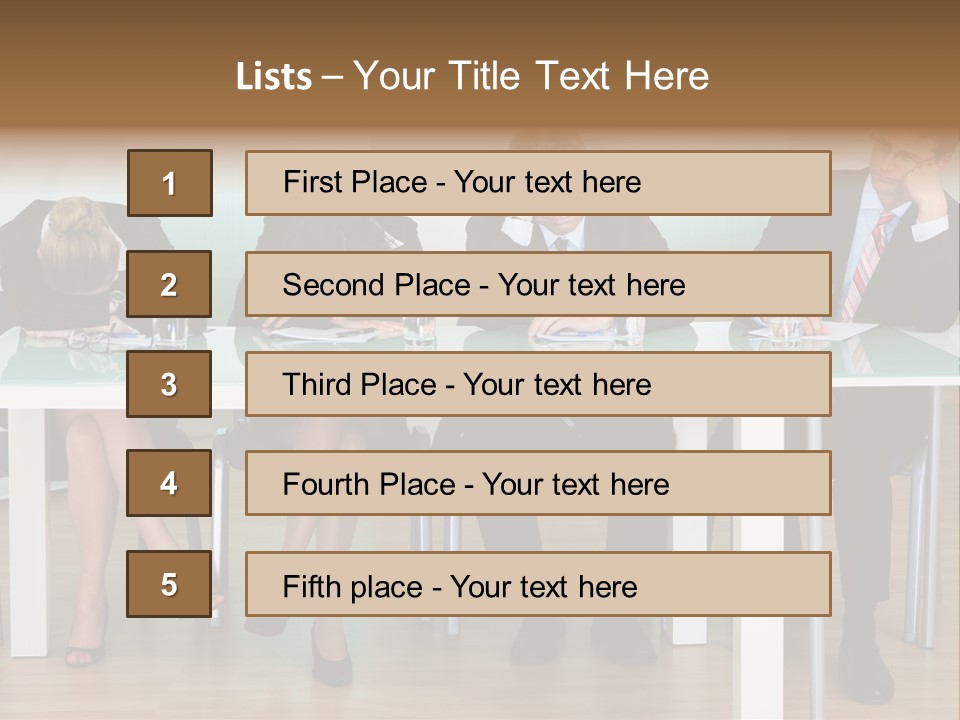 Indoor Men Suit PowerPoint Template