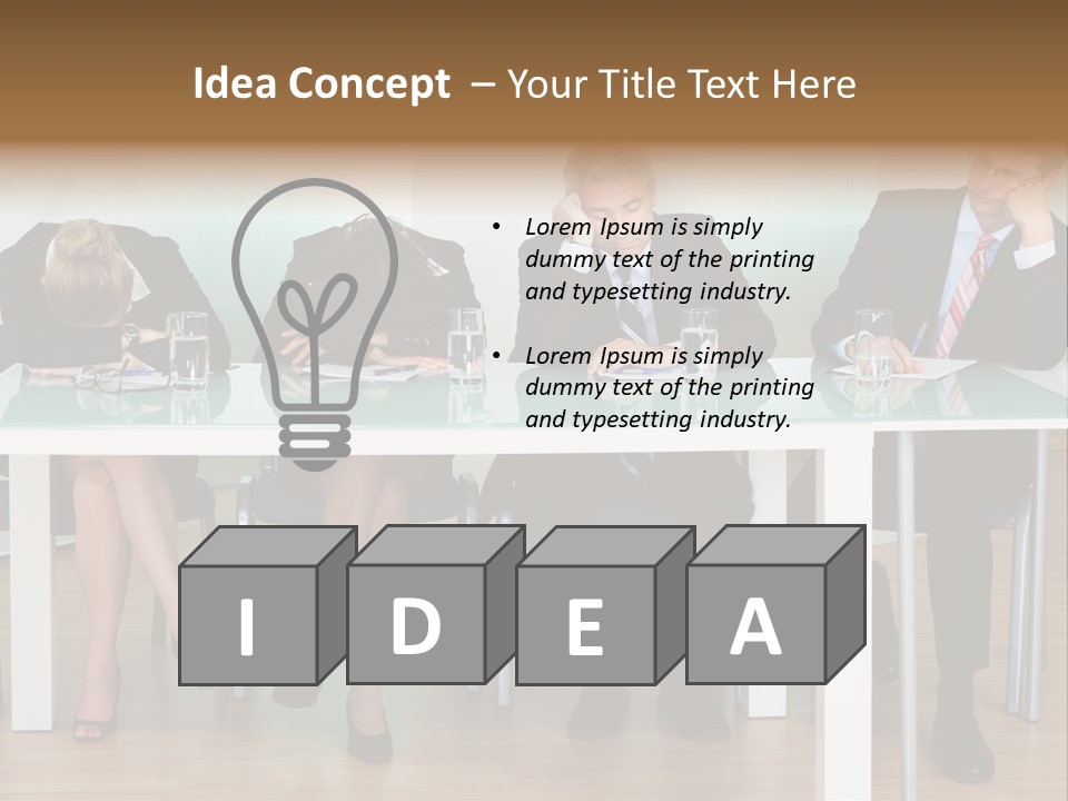 Indoor Men Suit PowerPoint Template