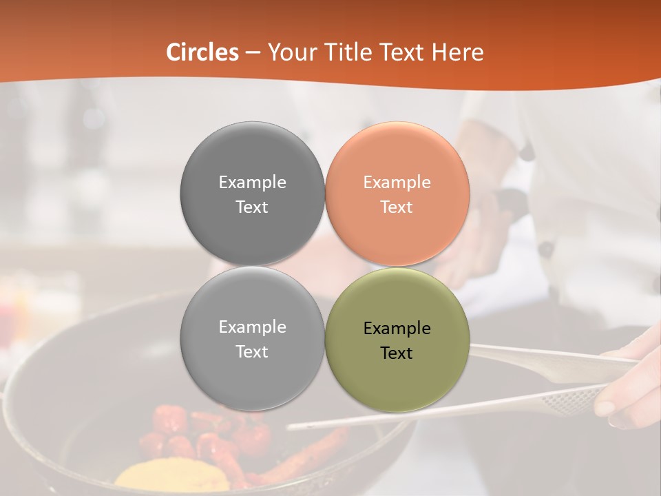 A Woman Cooking Food In A Pan On A Stove PowerPoint Template