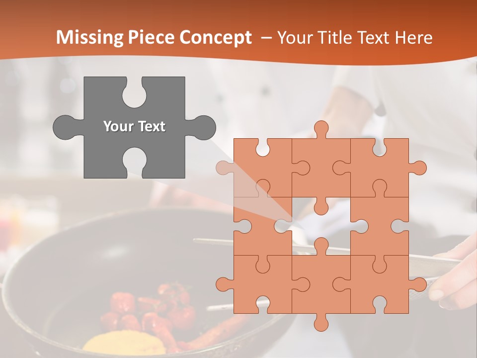 A Woman Cooking Food In A Pan On A Stove PowerPoint Template