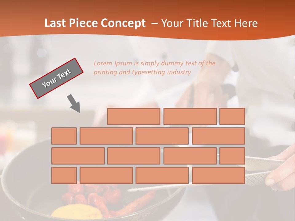 A Woman Cooking Food In A Pan On A Stove PowerPoint Template