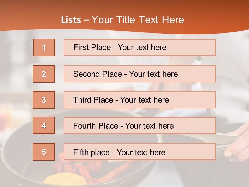 A Woman Cooking Food In A Pan On A Stove PowerPoint Template