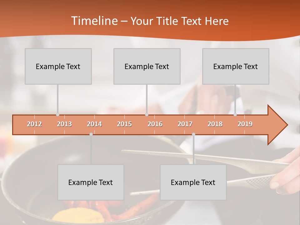 A Woman Cooking Food In A Pan On A Stove PowerPoint Template