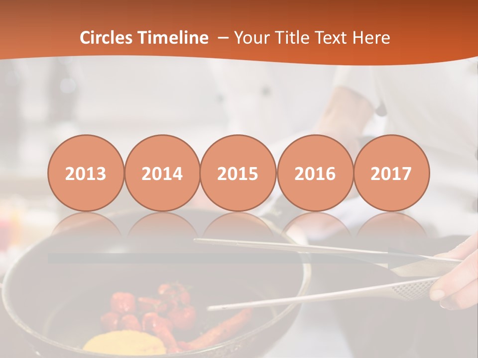 A Woman Cooking Food In A Pan On A Stove PowerPoint Template