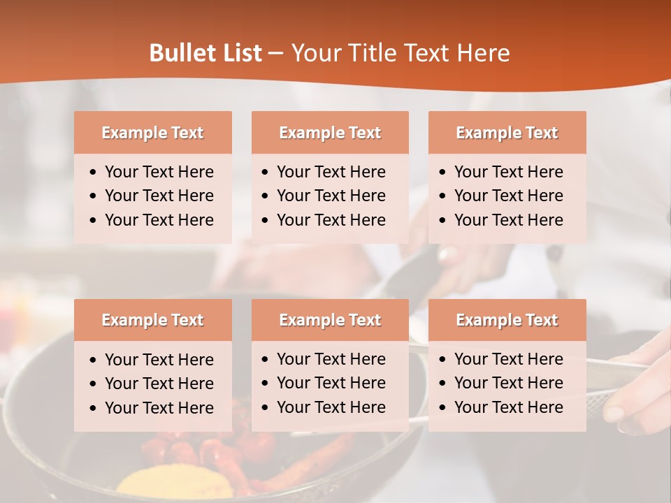 A Woman Cooking Food In A Pan On A Stove PowerPoint Template