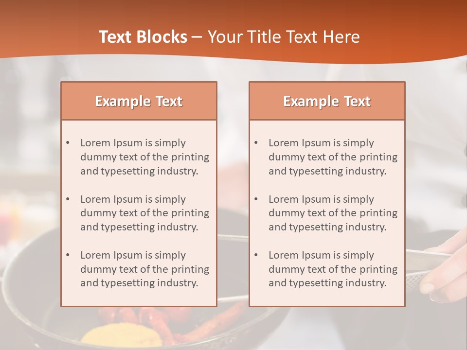 A Woman Cooking Food In A Pan On A Stove PowerPoint Template
