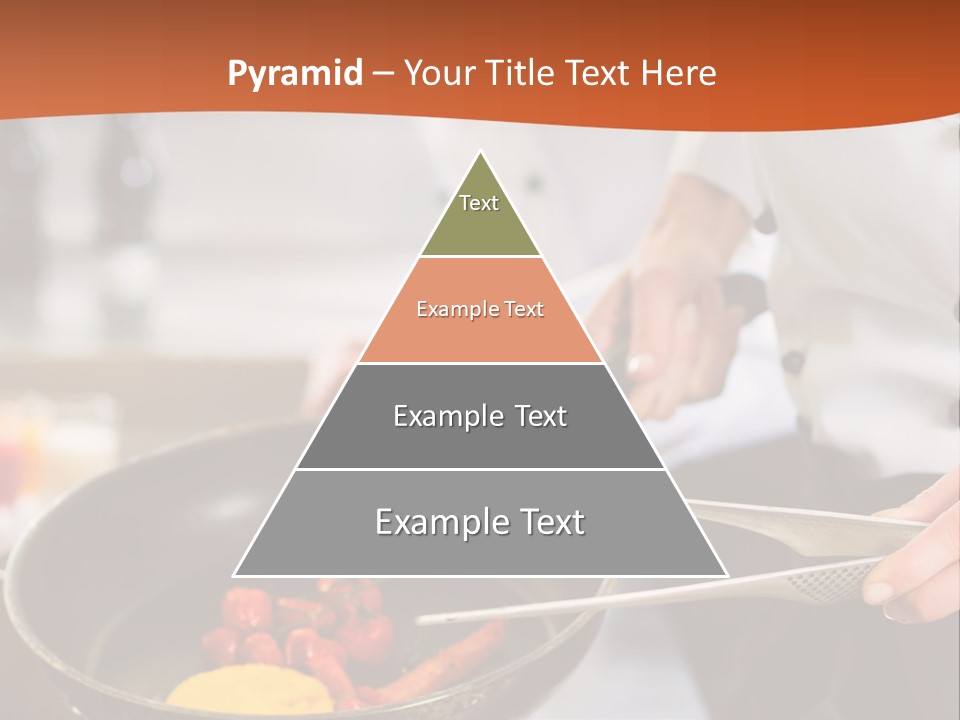 A Woman Cooking Food In A Pan On A Stove PowerPoint Template