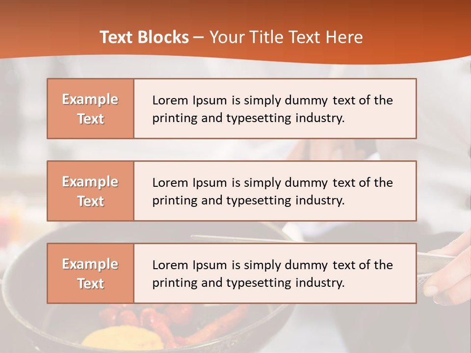 A Woman Cooking Food In A Pan On A Stove PowerPoint Template