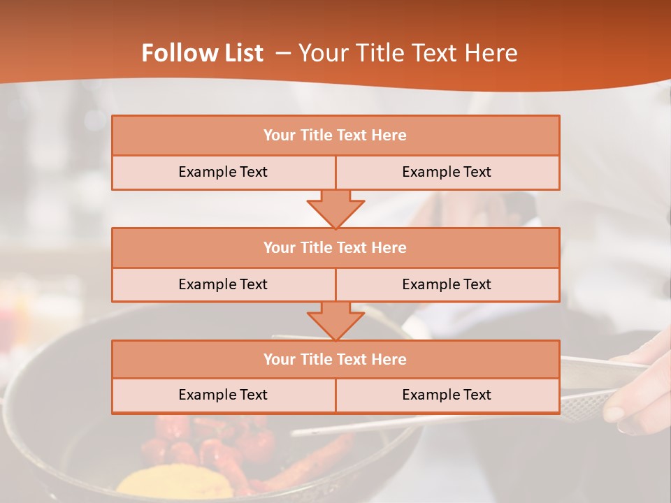 A Woman Cooking Food In A Pan On A Stove PowerPoint Template