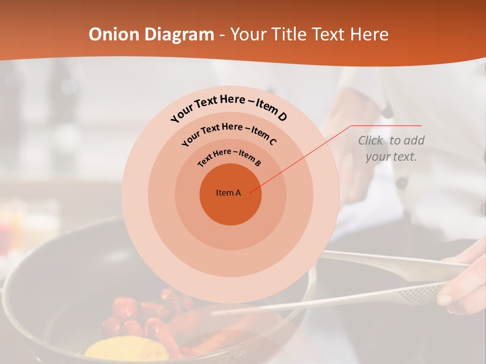 A Woman Cooking Food In A Pan On A Stove PowerPoint Template