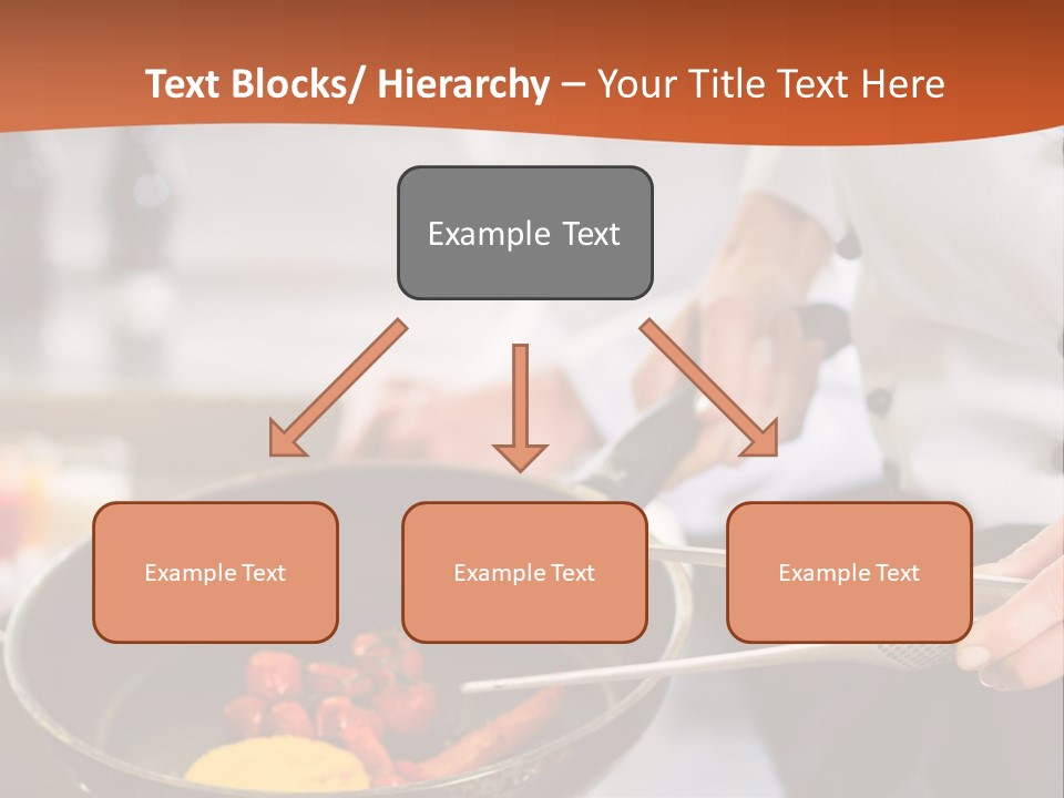 A Woman Cooking Food In A Pan On A Stove PowerPoint Template