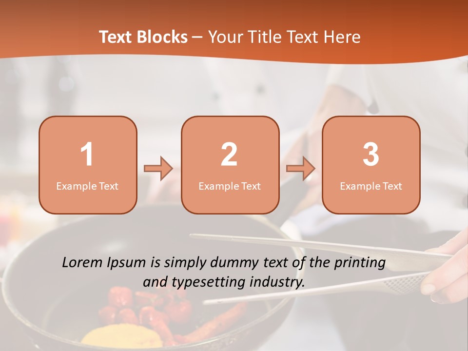 A Woman Cooking Food In A Pan On A Stove PowerPoint Template