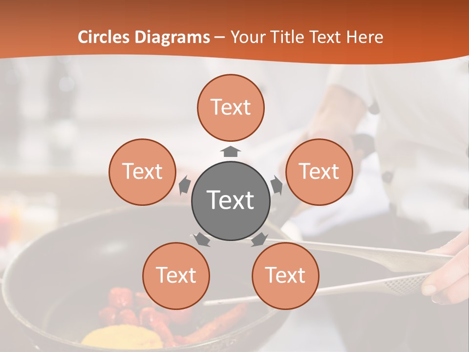 A Woman Cooking Food In A Pan On A Stove PowerPoint Template