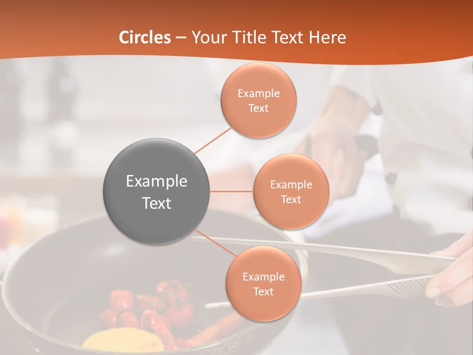 A Woman Cooking Food In A Pan On A Stove PowerPoint Template