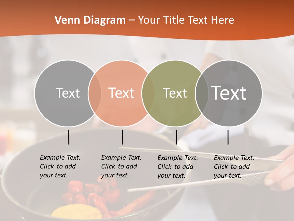 A Woman Cooking Food In A Pan On A Stove PowerPoint Template