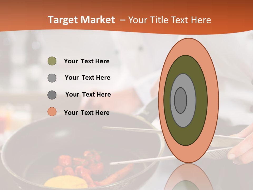 A Woman Cooking Food In A Pan On A Stove PowerPoint Template