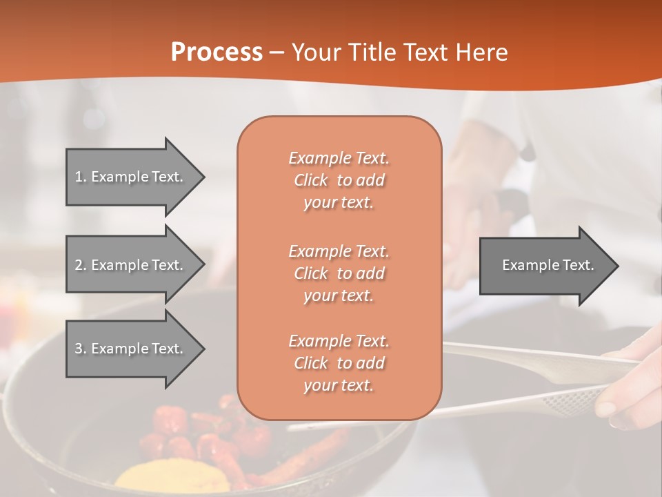 A Woman Cooking Food In A Pan On A Stove PowerPoint Template