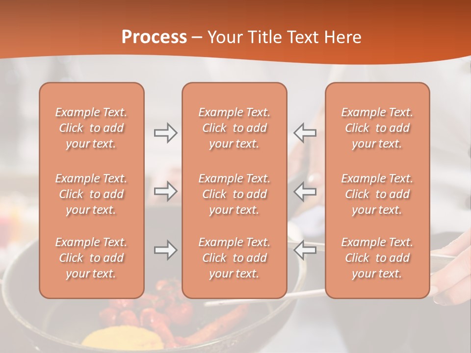 A Woman Cooking Food In A Pan On A Stove PowerPoint Template