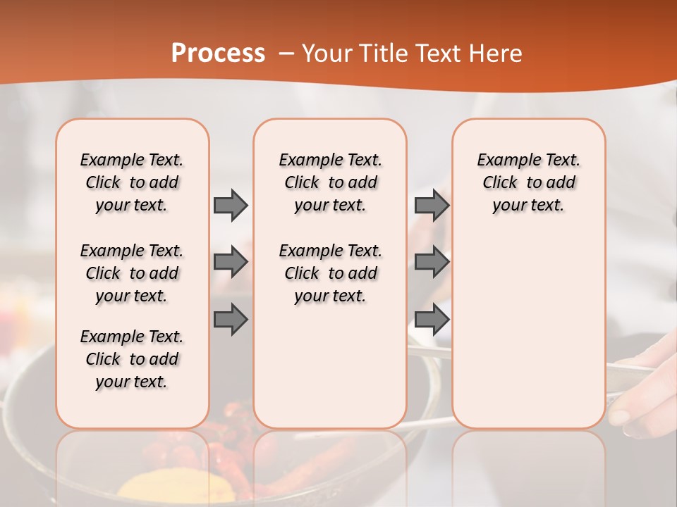 A Woman Cooking Food In A Pan On A Stove PowerPoint Template