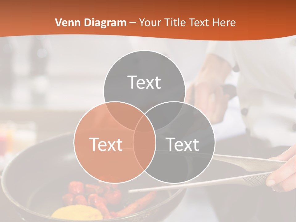 A Woman Cooking Food In A Pan On A Stove PowerPoint Template