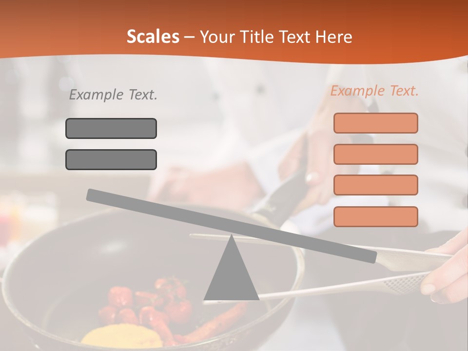 A Woman Cooking Food In A Pan On A Stove PowerPoint Template