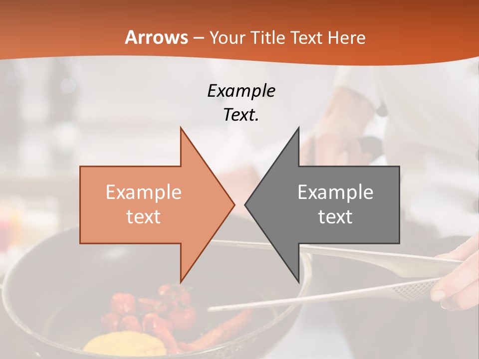 A Woman Cooking Food In A Pan On A Stove PowerPoint Template