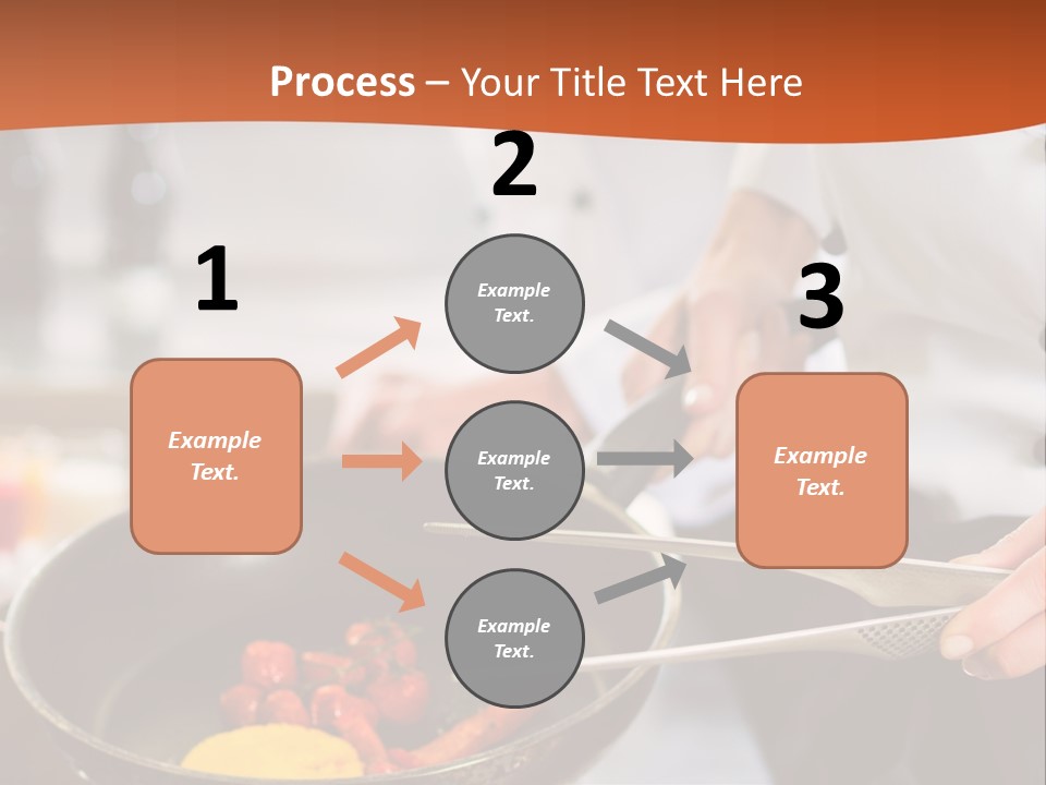 A Woman Cooking Food In A Pan On A Stove PowerPoint Template