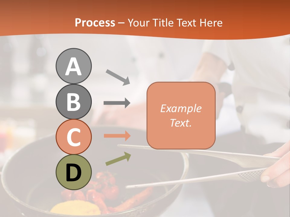 A Woman Cooking Food In A Pan On A Stove PowerPoint Template