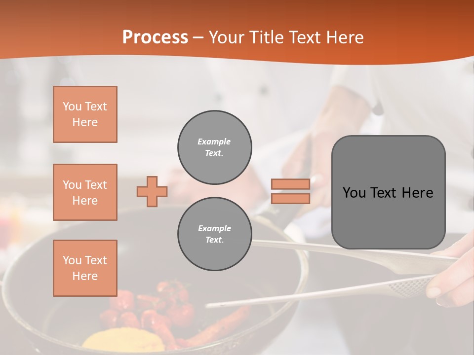 A Woman Cooking Food In A Pan On A Stove PowerPoint Template