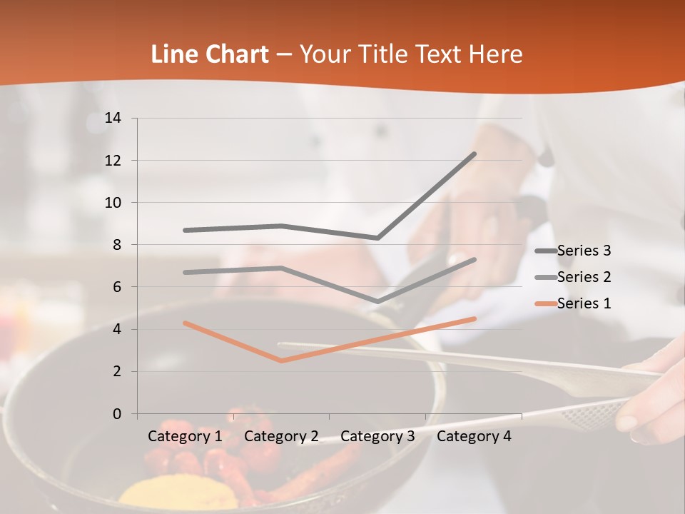 A Woman Cooking Food In A Pan On A Stove PowerPoint Template