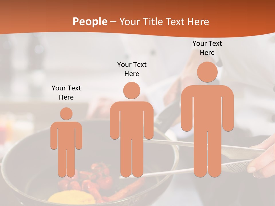 A Woman Cooking Food In A Pan On A Stove PowerPoint Template