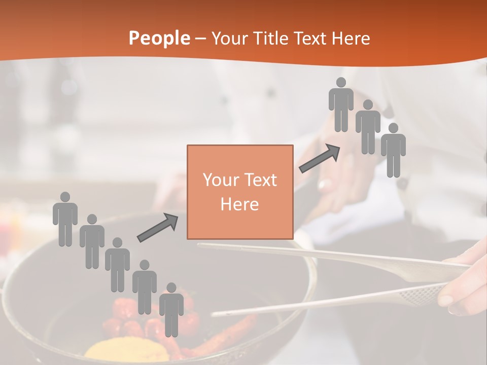 A Woman Cooking Food In A Pan On A Stove PowerPoint Template